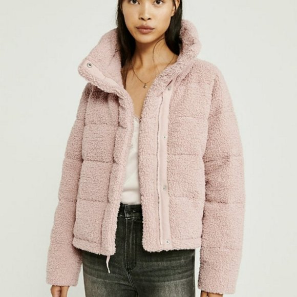 Abercrombie & Fitch Sherpa Puffer Jacket NWT - Picture 1 of 4